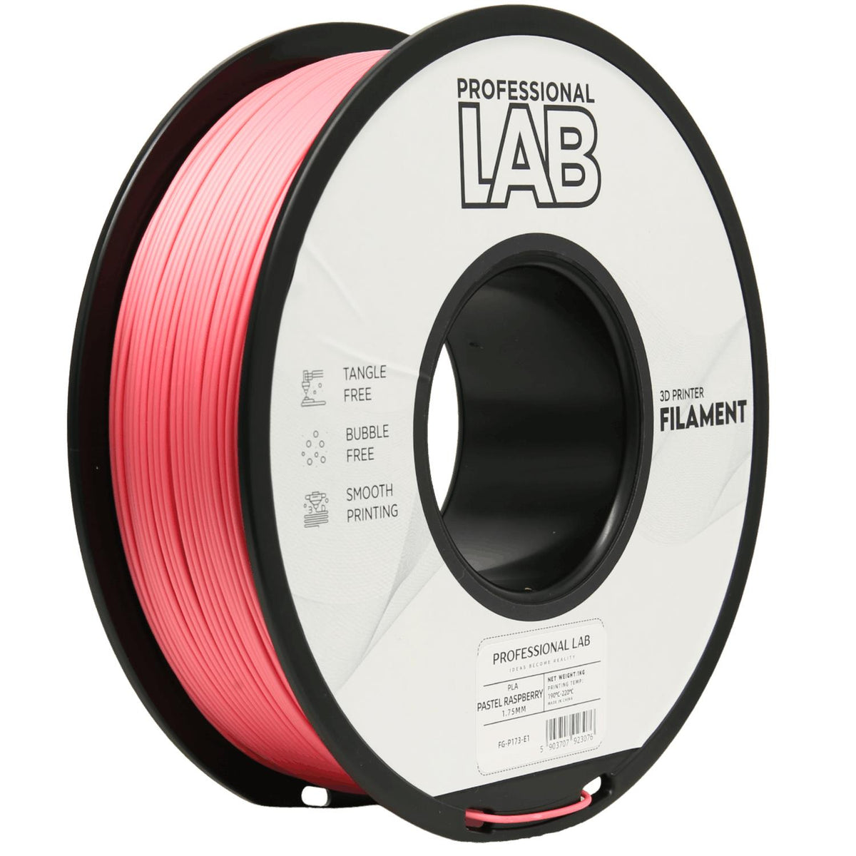 Spoel filament PLA pastel framboos, Prof. Lab, 1,75 mm
