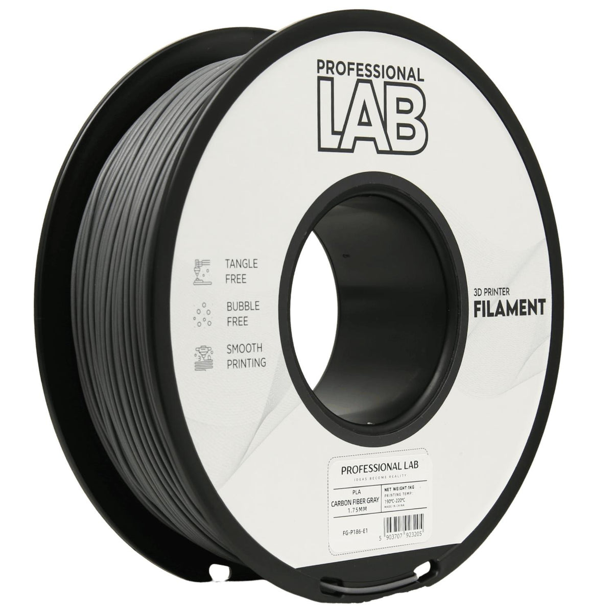 Spoel filament PLA-CF grijs, Prof. Lab, 1,75 mm