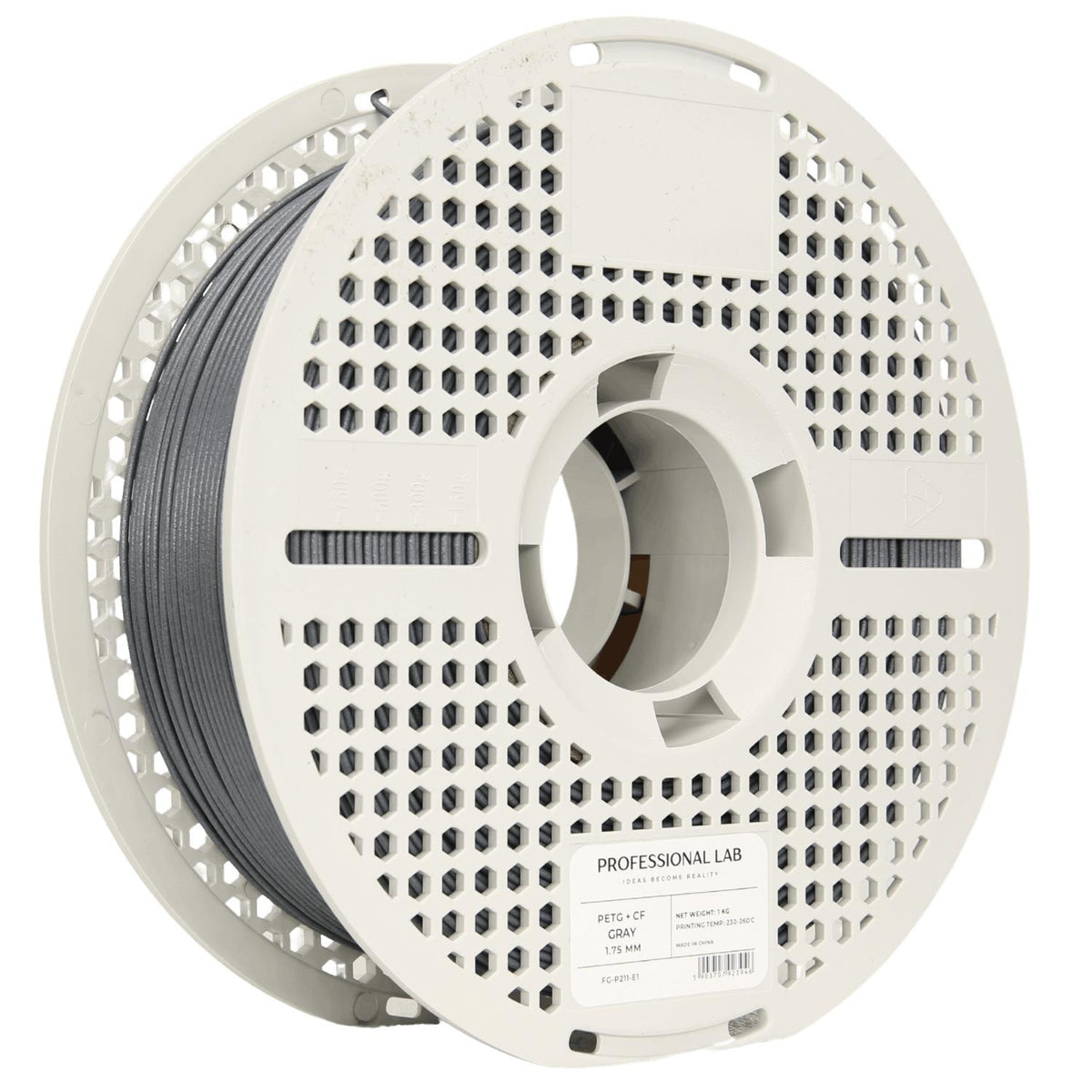 Spoel filament PETG-CF grijs, Prof. Lab, 1,75 mm