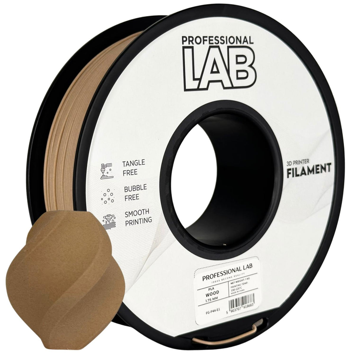 Spoel filament PLA hout, Prof. Lab, 1,75 mm