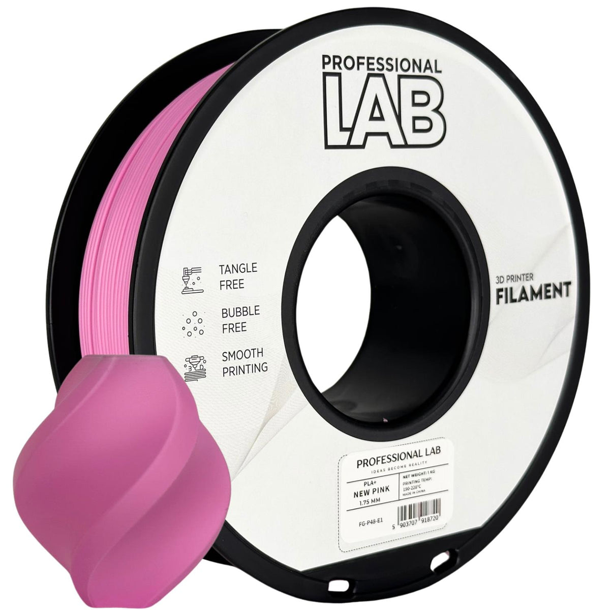 Spoel filament PLA+ roze, Prof. Lab, 1,75 mm