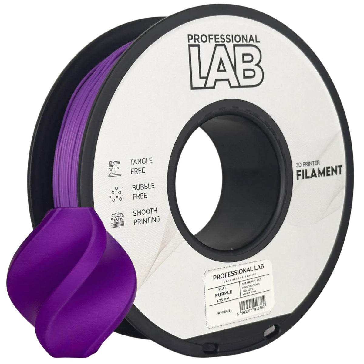 Spoel filament PLA+ paars, Prof. Lab, 1,75 mm