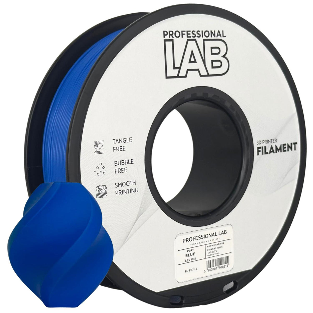 Spoel filament PLA+ blauw, Prof. Lab, 1,75 mm