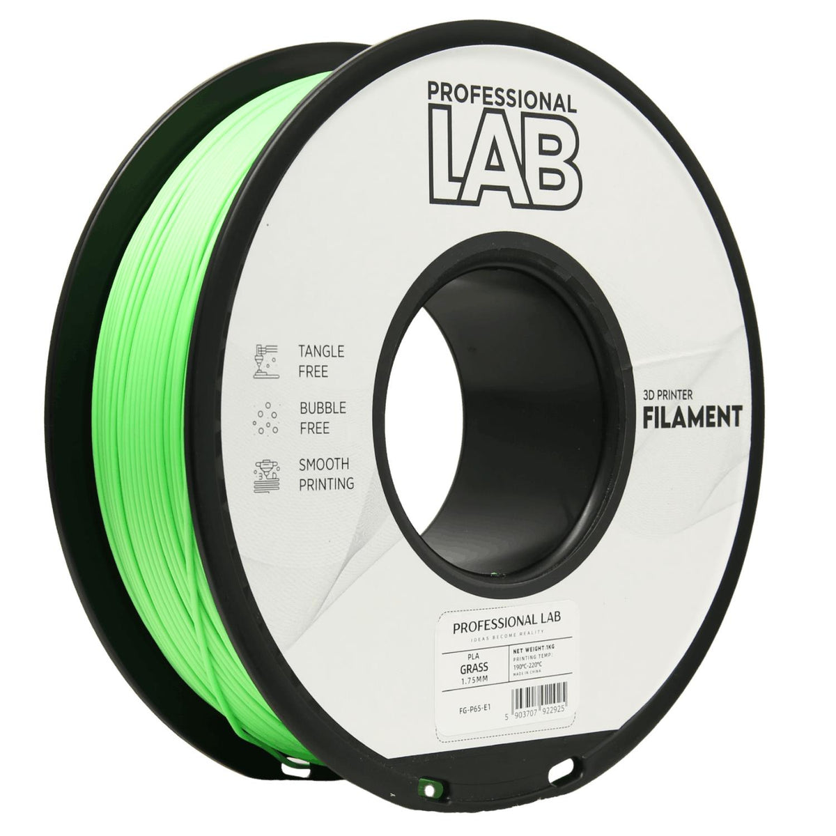 Spoel filament PLA grasgroen, Prof. Lab, 1,75 mm