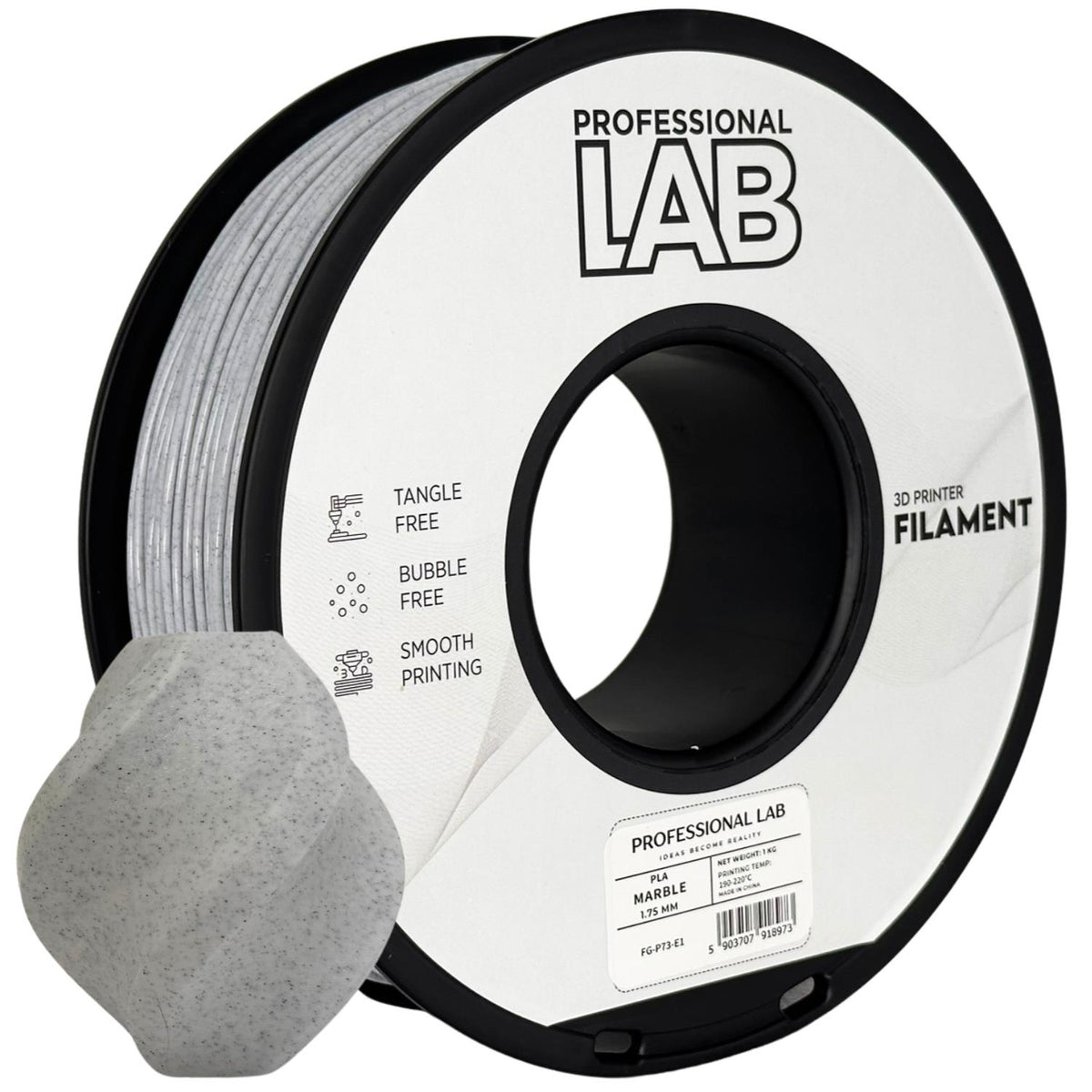Spoel filament PLA marmer, Prof. Lab, 1,75 mm