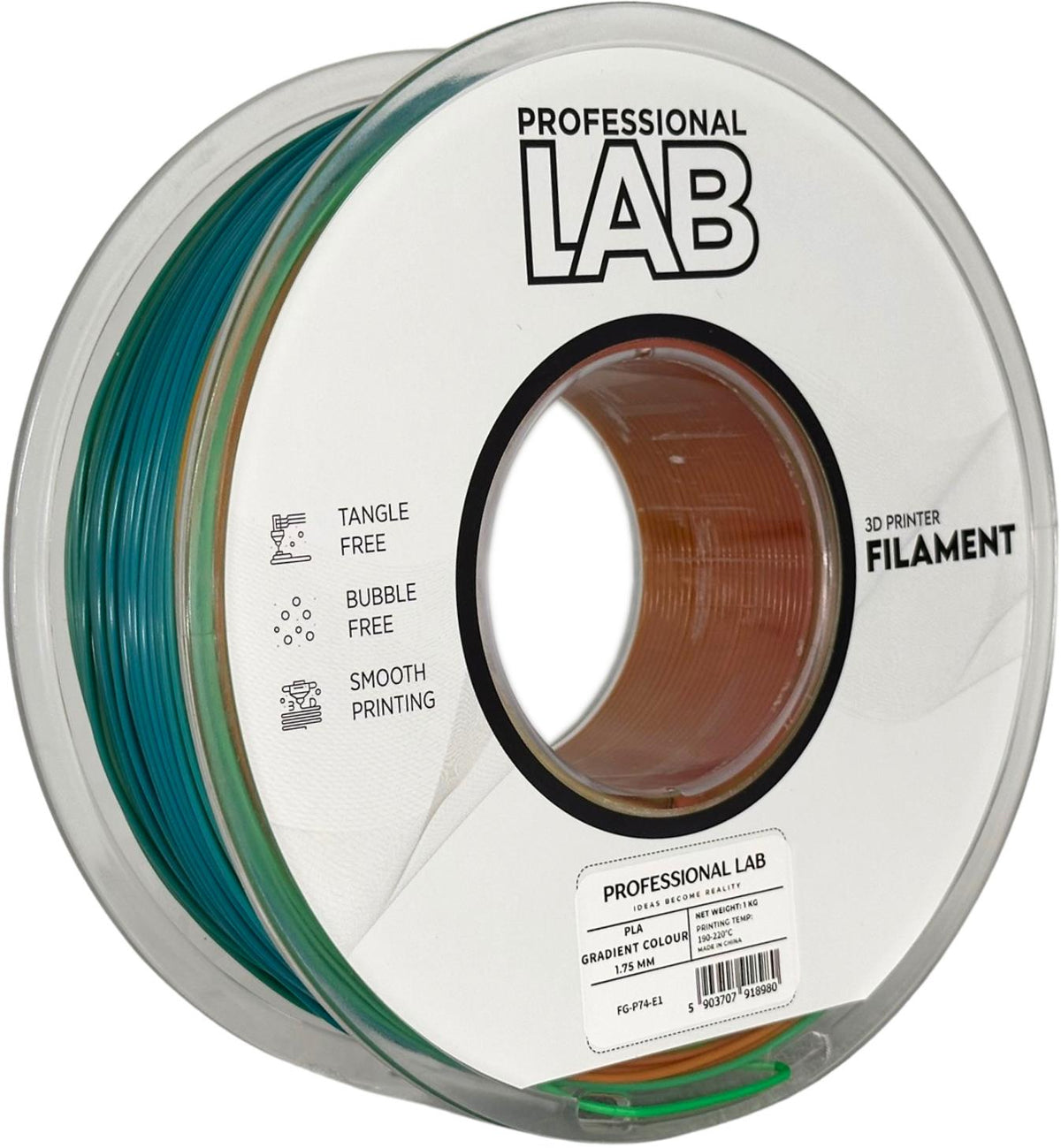 Spoel filament PLA gradient, Prof. Lab, 1,75 mm