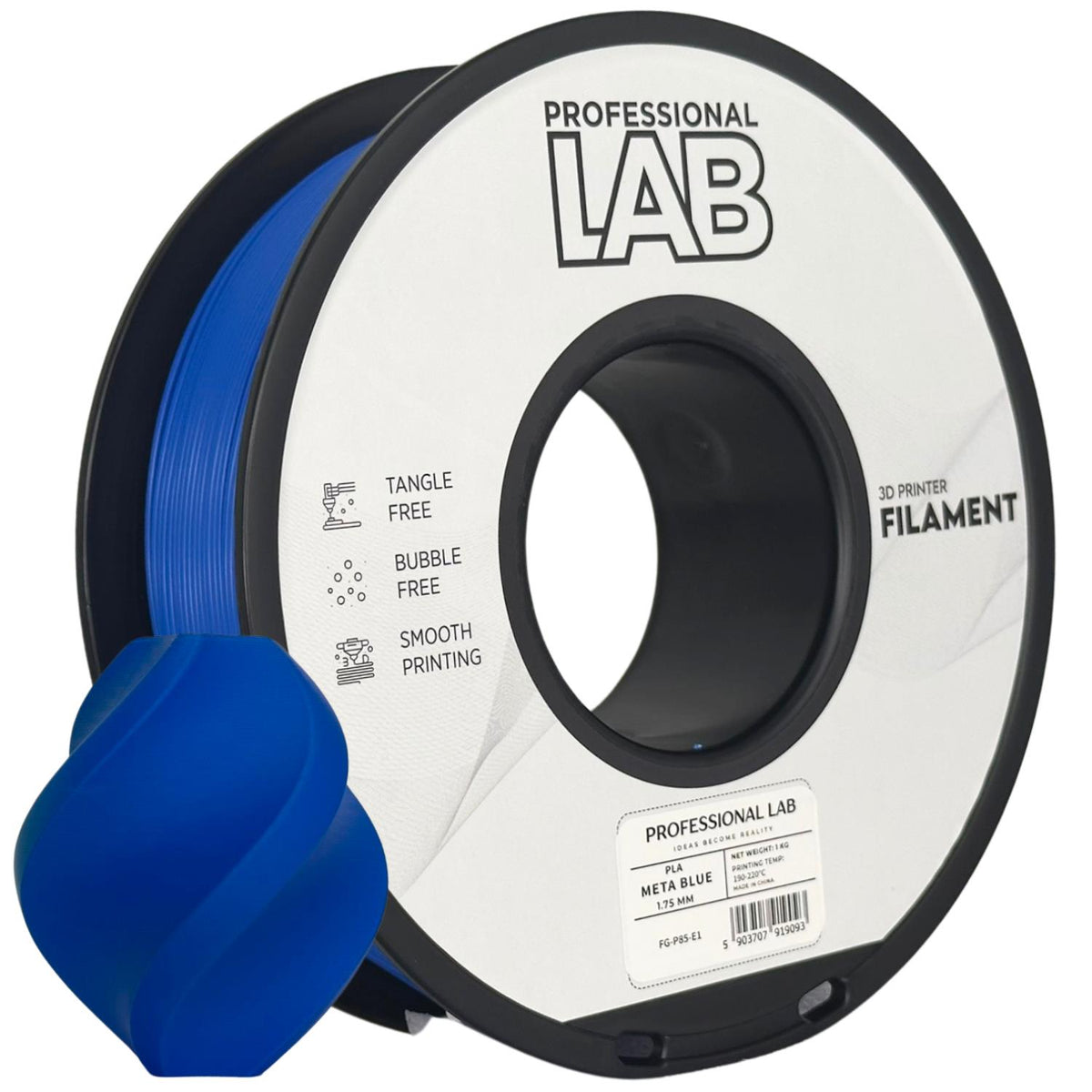 Spoel filament PLA META blauw, Prof. Lab, 1,75 mm