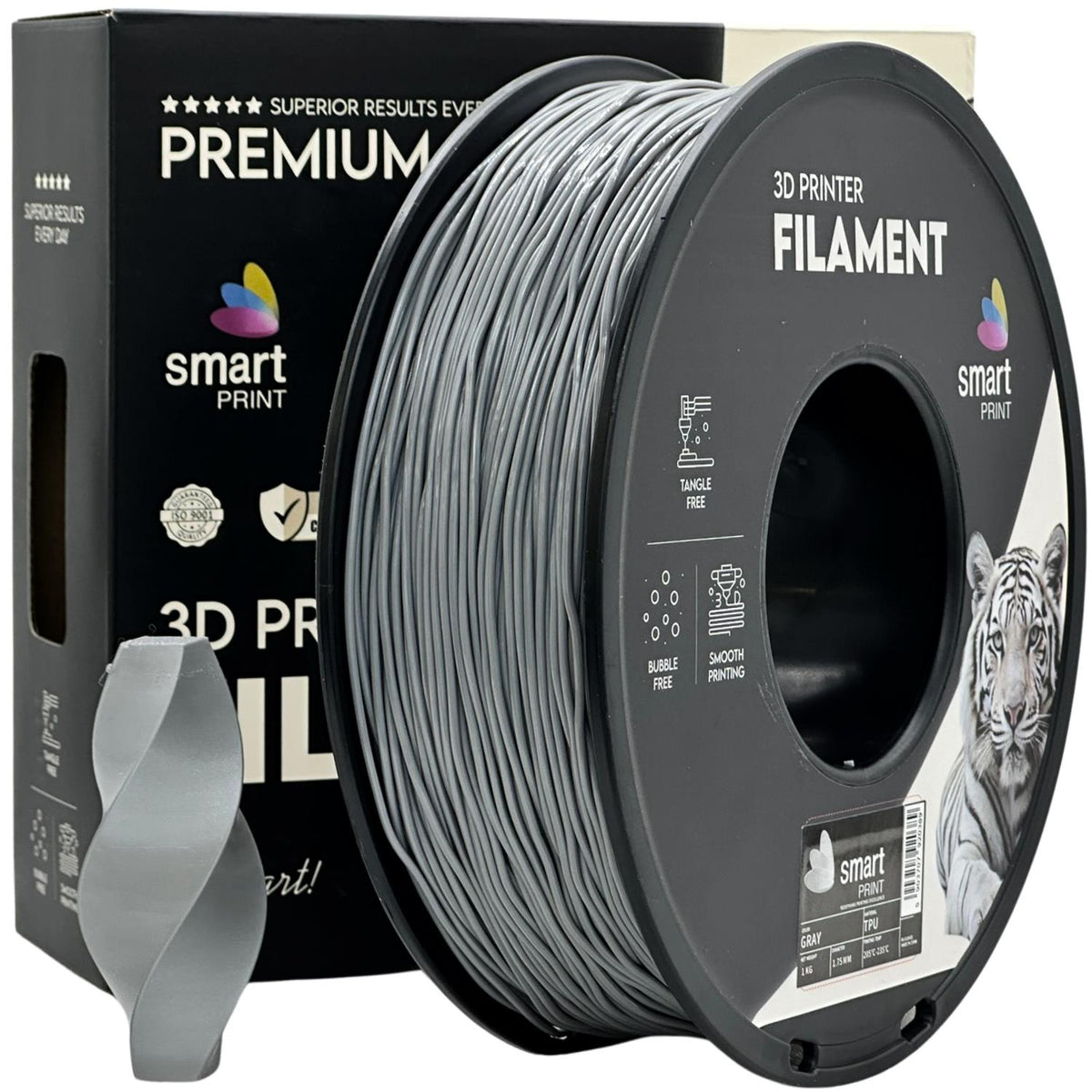 Spoel filament TPU grijs, Smart Print, 1,75 mm