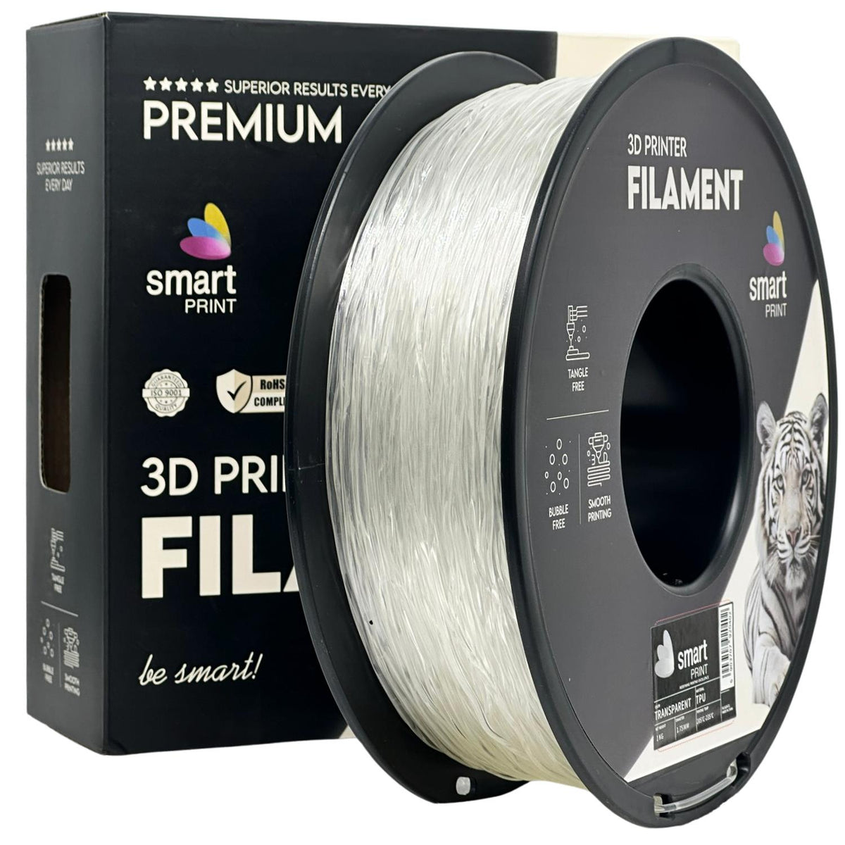Spoel filament TPU transparant, Smart Print, 1,75 mm