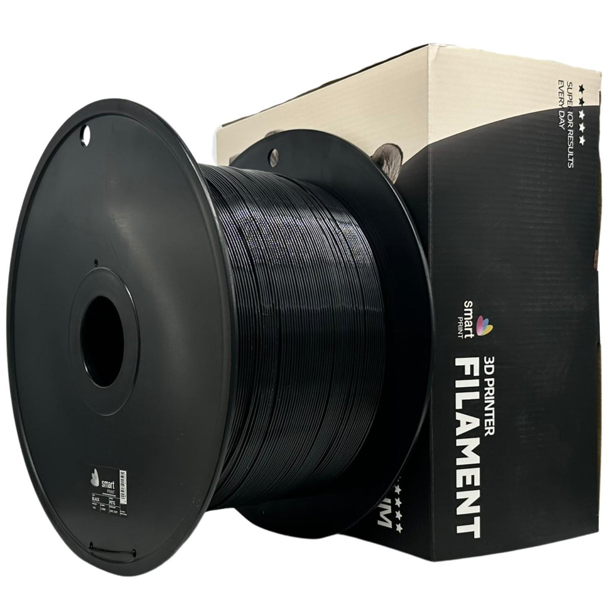 Spoel filament PETG zwart 5 kg, Smart Print, 1,75 mm