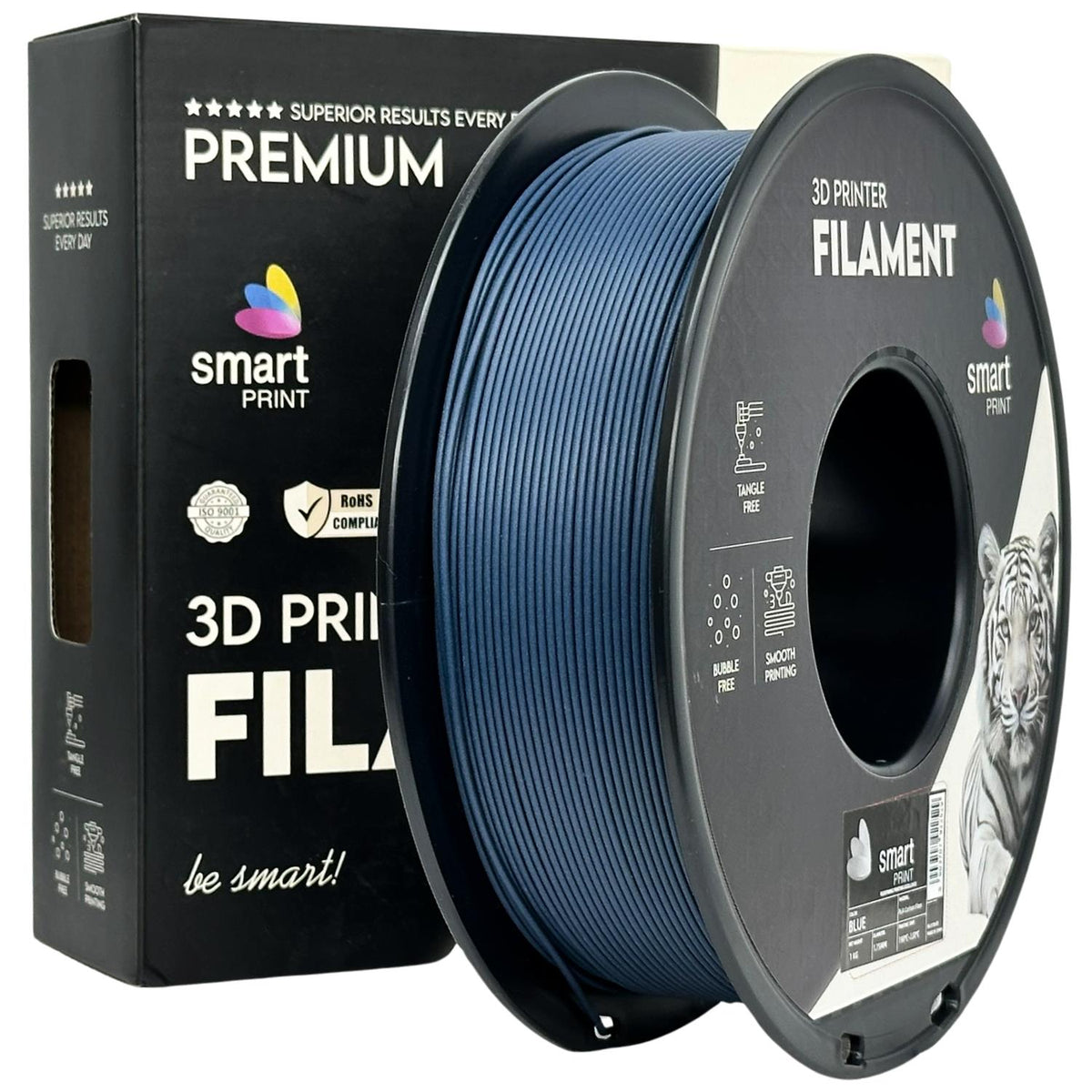 Spoel filament PLA-CF blauw, Smart Print, 1,75 mm