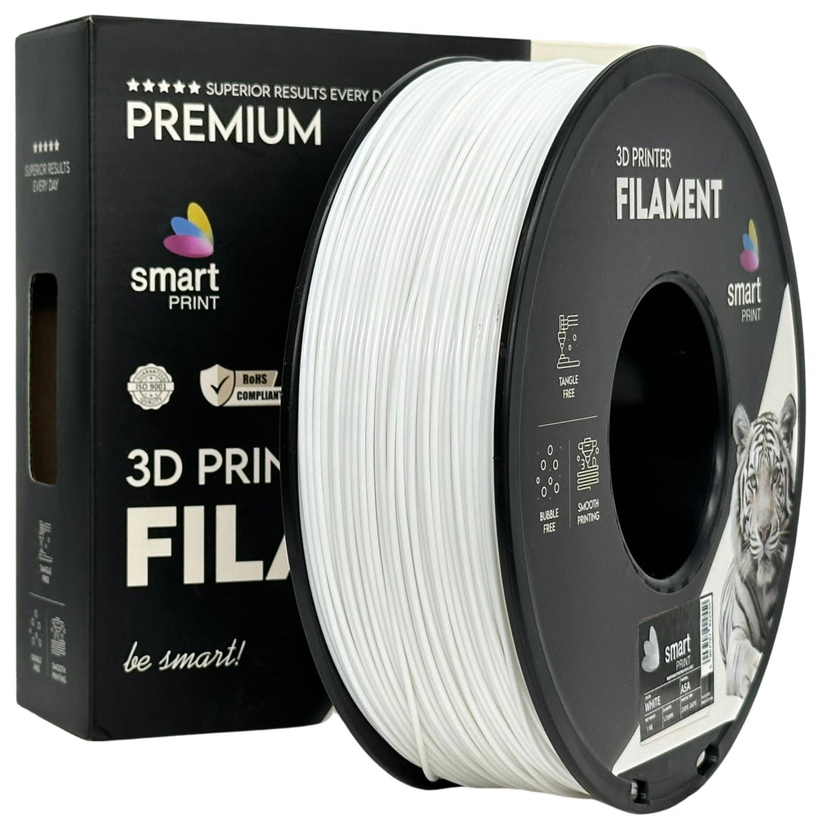 Spoel filament ASA wit, Smart Print, 1,75 mm
