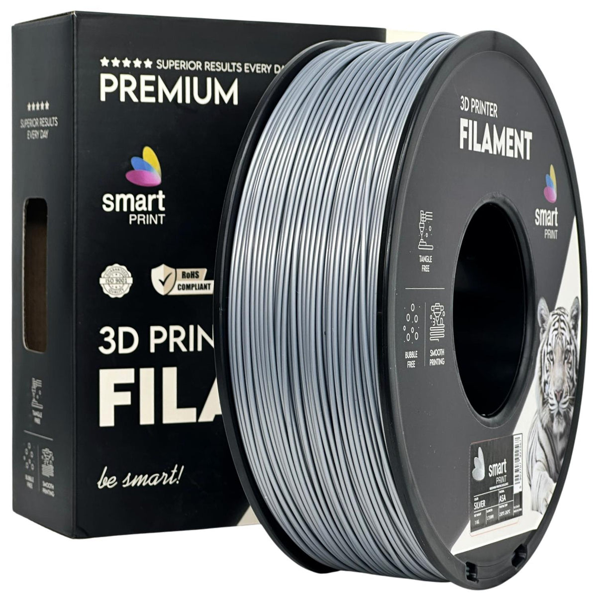 Spoel filament ASA zilver, Smart Print, 1,75 mm