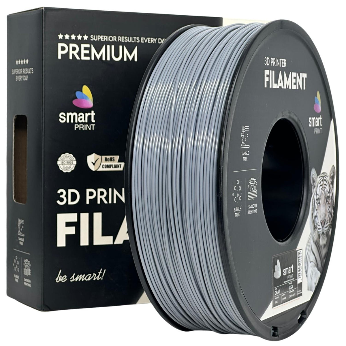 Spoel filament ASA grijs, Smart Print, 1,75 mm