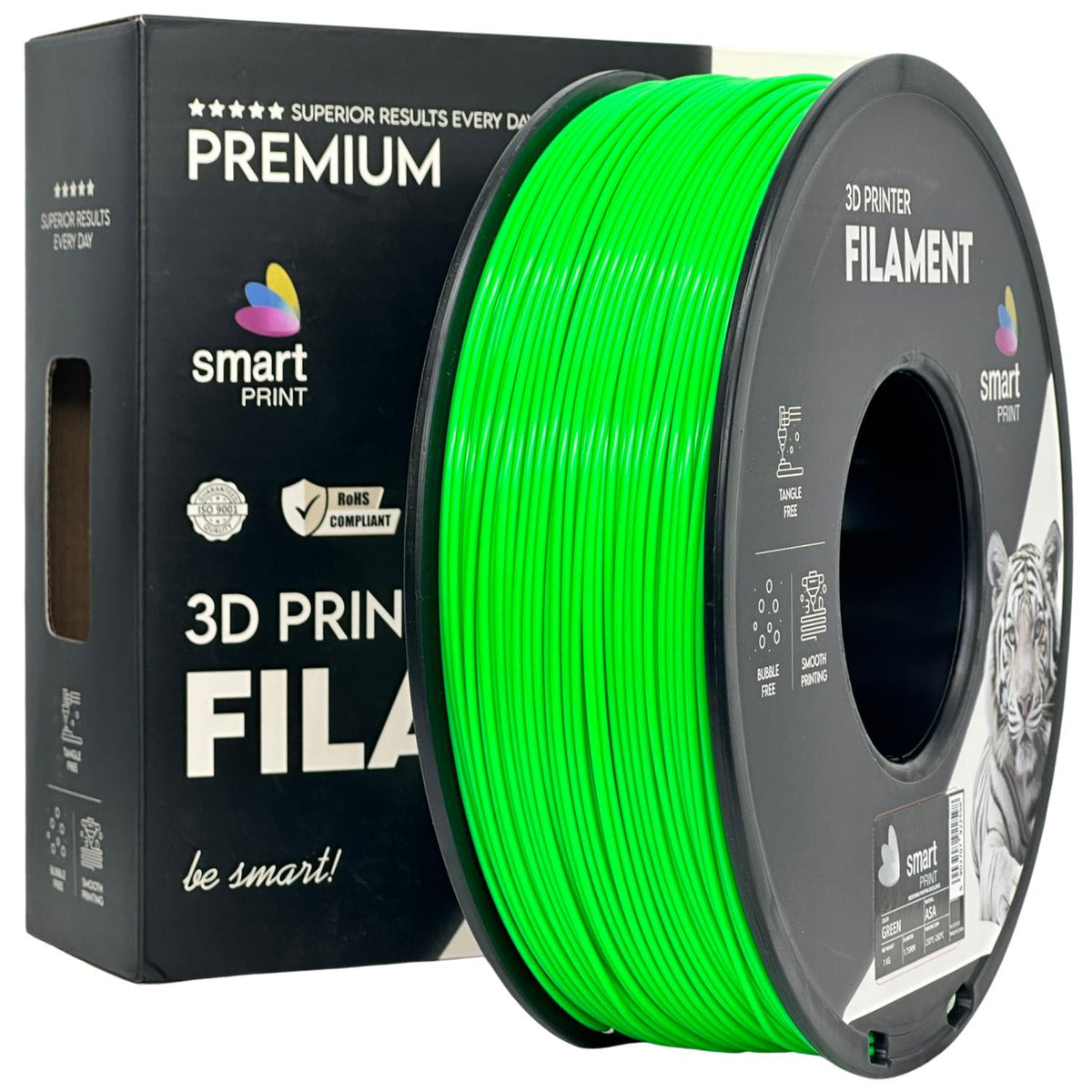 Spoel filament ASA groen, Smart Print, 1,75 mm
