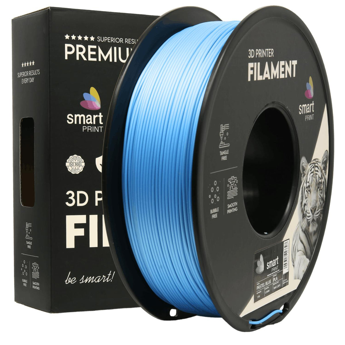 Spoel filament PLA pastel blauw, Smart Print, 1,75 mm