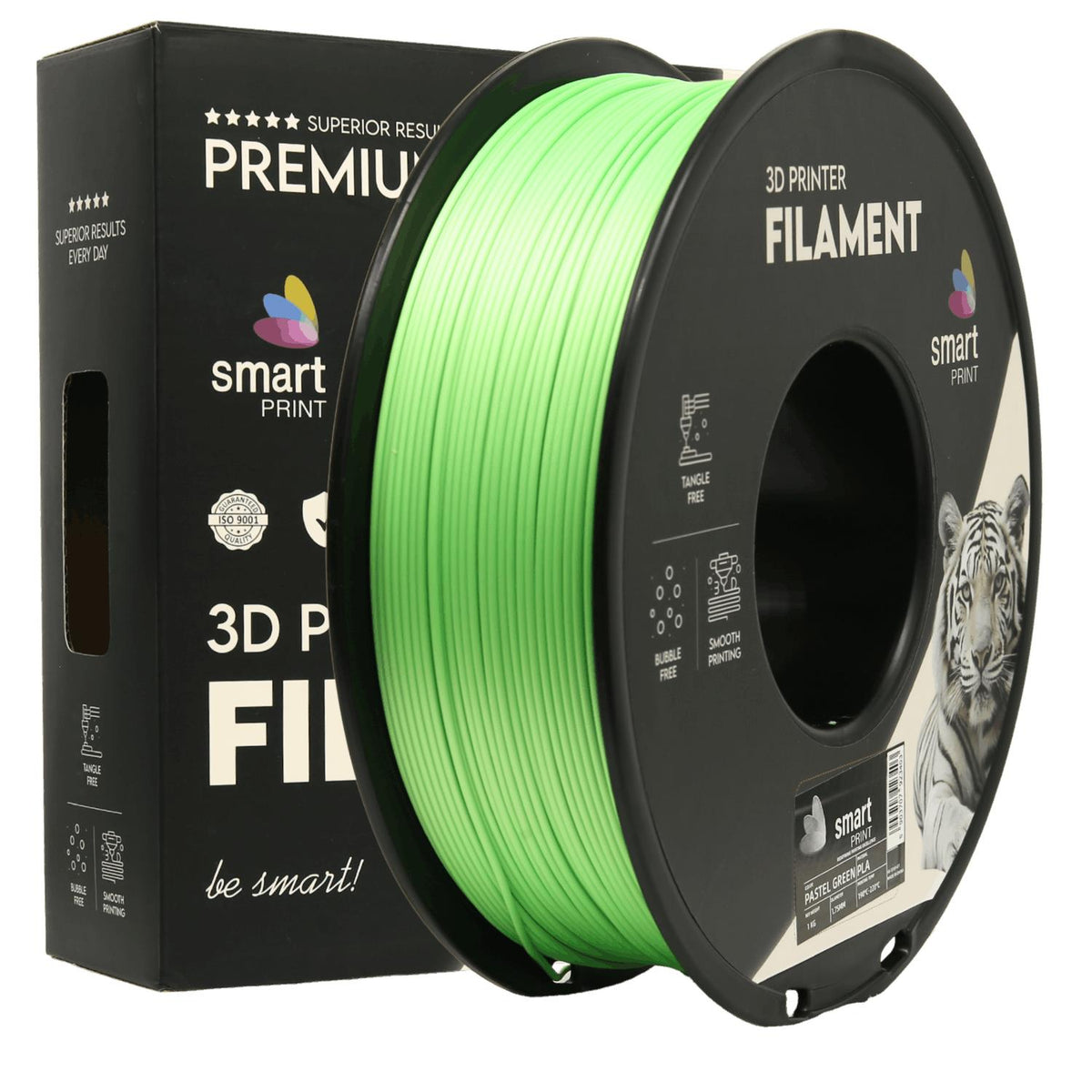Spoel filament PLA pastel groen, Smart Print, 1,75 mm