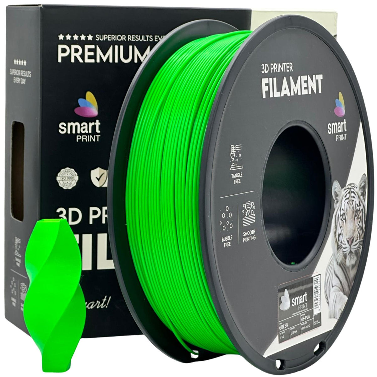 Spoel filament HS-PLA groen, Smart Print, 1,75 mm