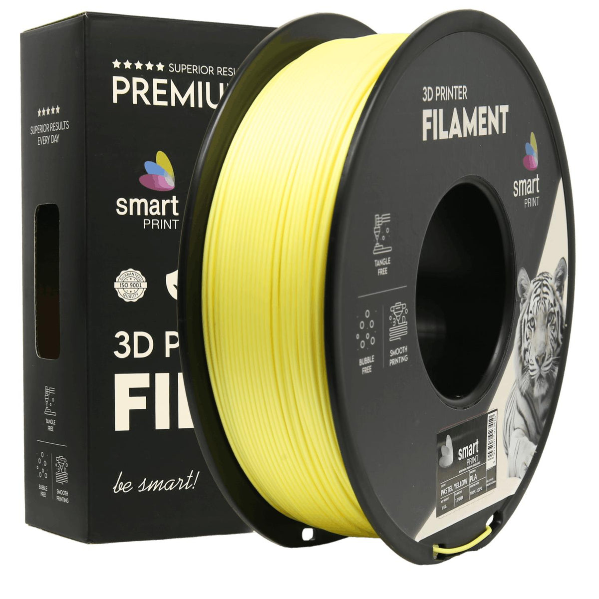 Spoel filament PLA pastel geel, Smart Print, 1,75 mm