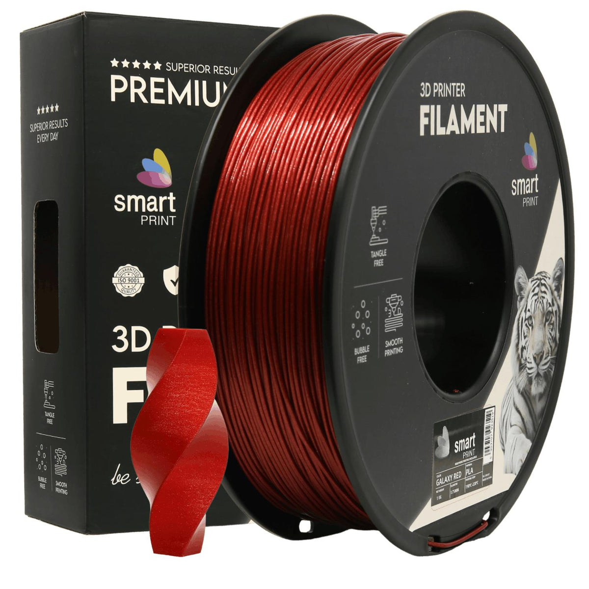 Spoel filament PLA Galaxy rood, Smart Print, 1,75 mm