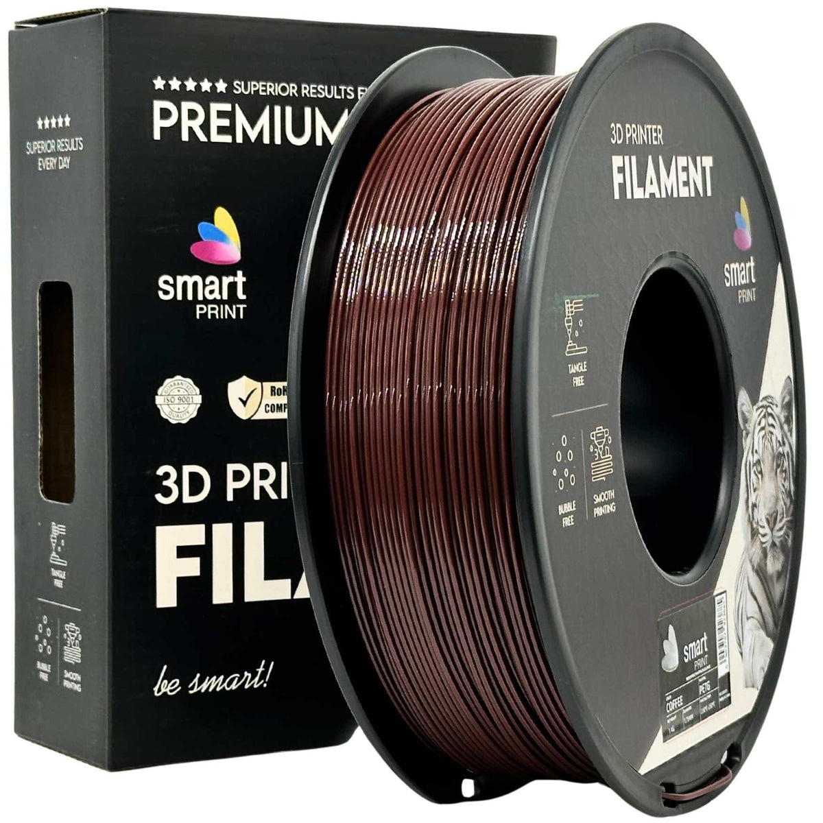 Spoel filament PETG koffie, Smart Print, 1,75 mm