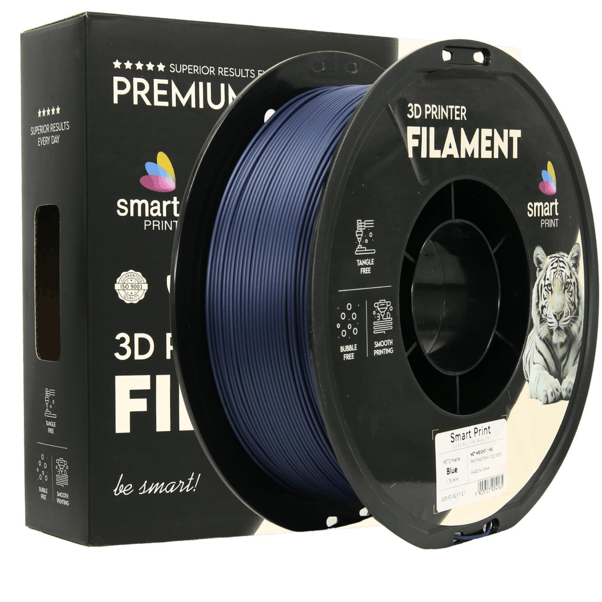 Spoel filament PETG mat blauw, Smart Print, 1,75 mm