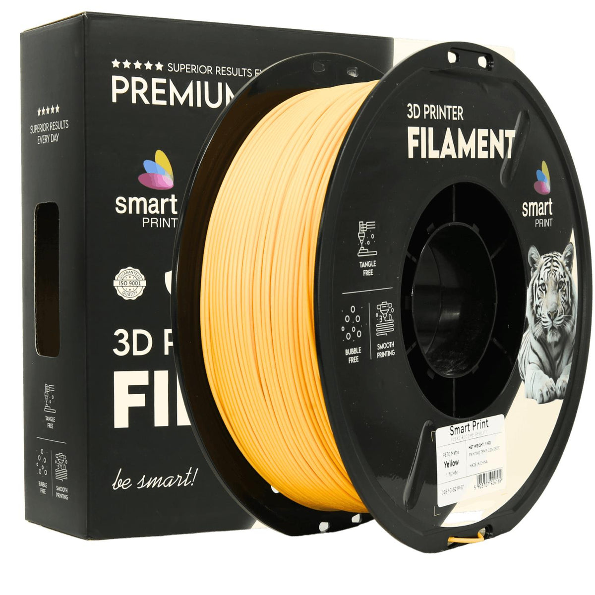 Spoel filament PETG mat geel, Smart Print, 1,75 mm