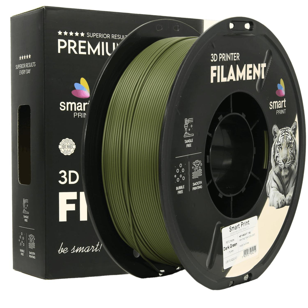 Spoel filament PETG mat donkergroen, Smart Print, 1,75 mm