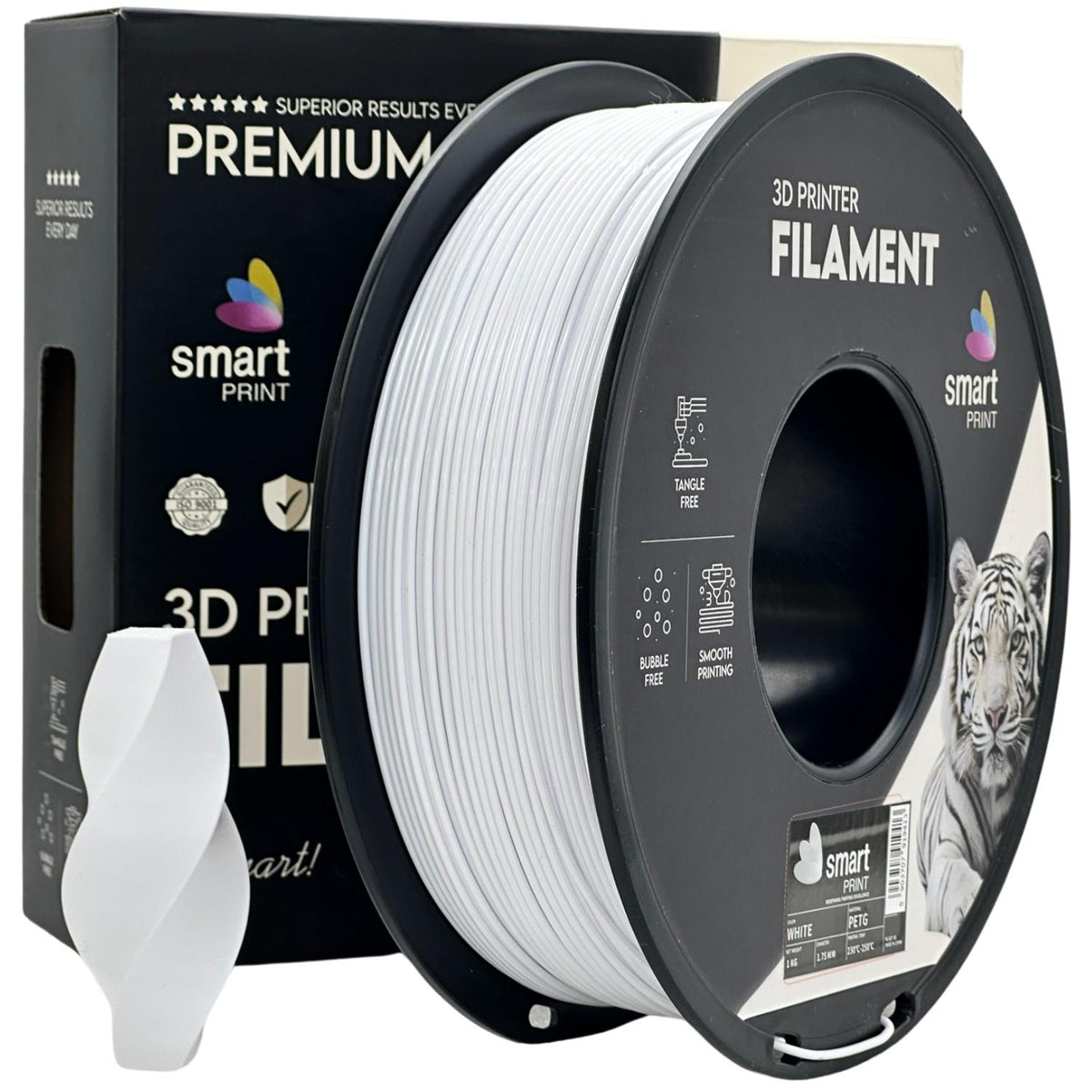 Spoel filament PETG wit, Smart Print, 1,75 mm
