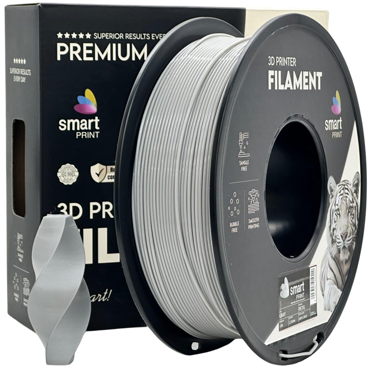 Spoel filament PETG grijs, Smart Print, 1,75 mm