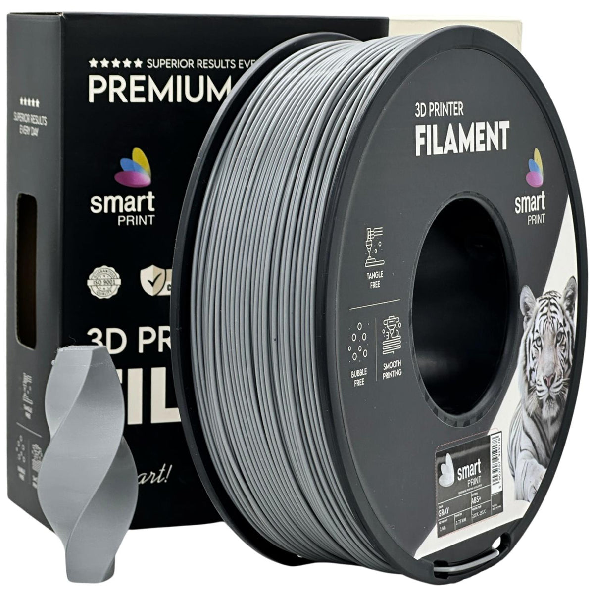 Spoel filament ABS+ grijs, Smart Print, 1,75 mm