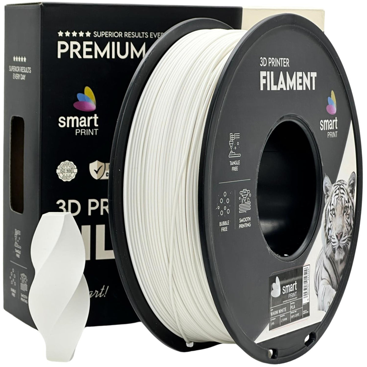 Spoel filament PLA warm wit, Smart Print, 1,75 mm