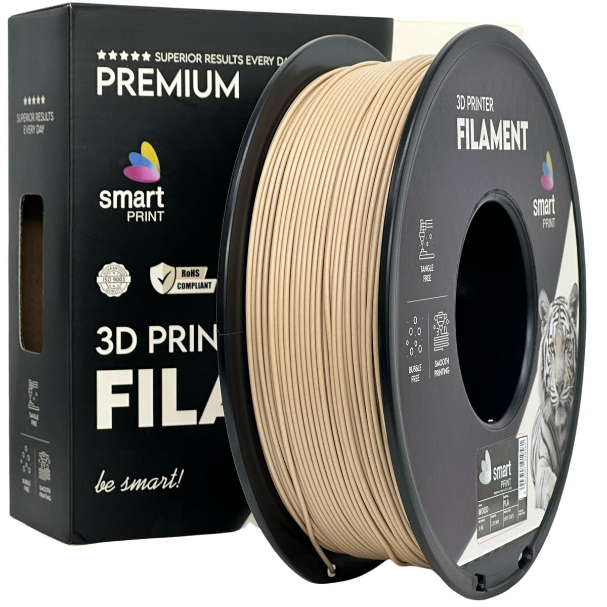Spoel filament PLA hout, Smart Print, 1,75 mm