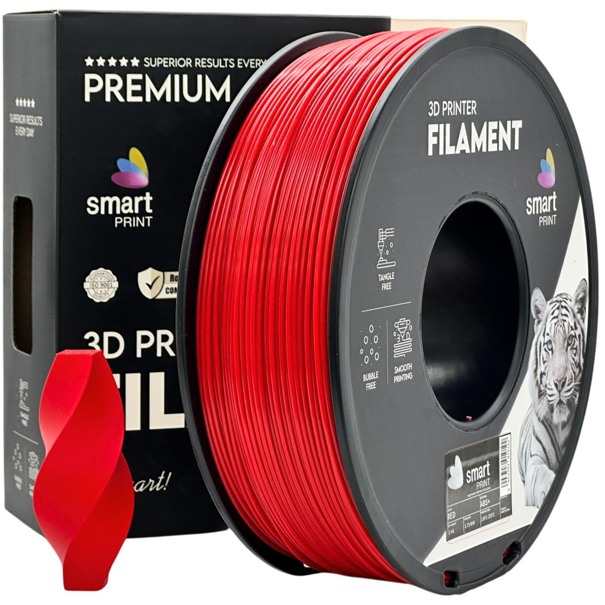 Spoel filament ABS+ rood, Smart Print, 1,75 mm