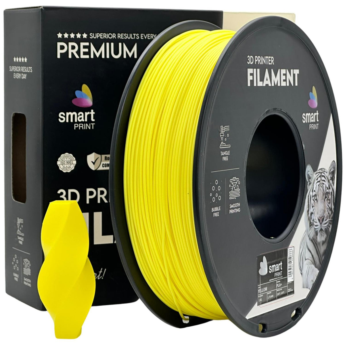 Spoel filament PLA+ geel, Smart Print, 1,75 mm