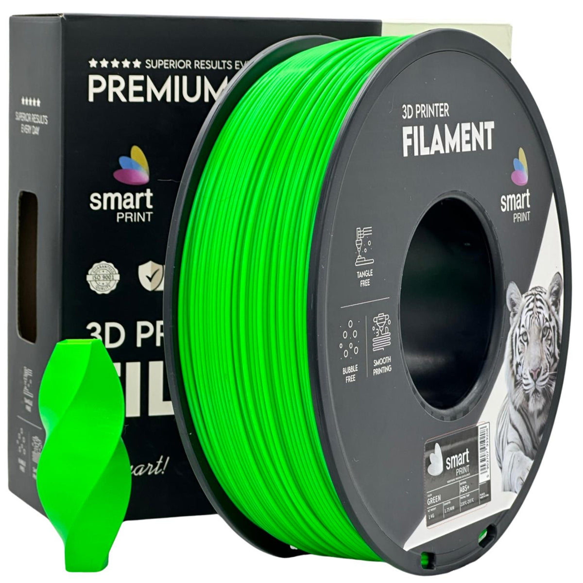 Spoel filament ABS+ groen, Smart Print, 1,75 mm
