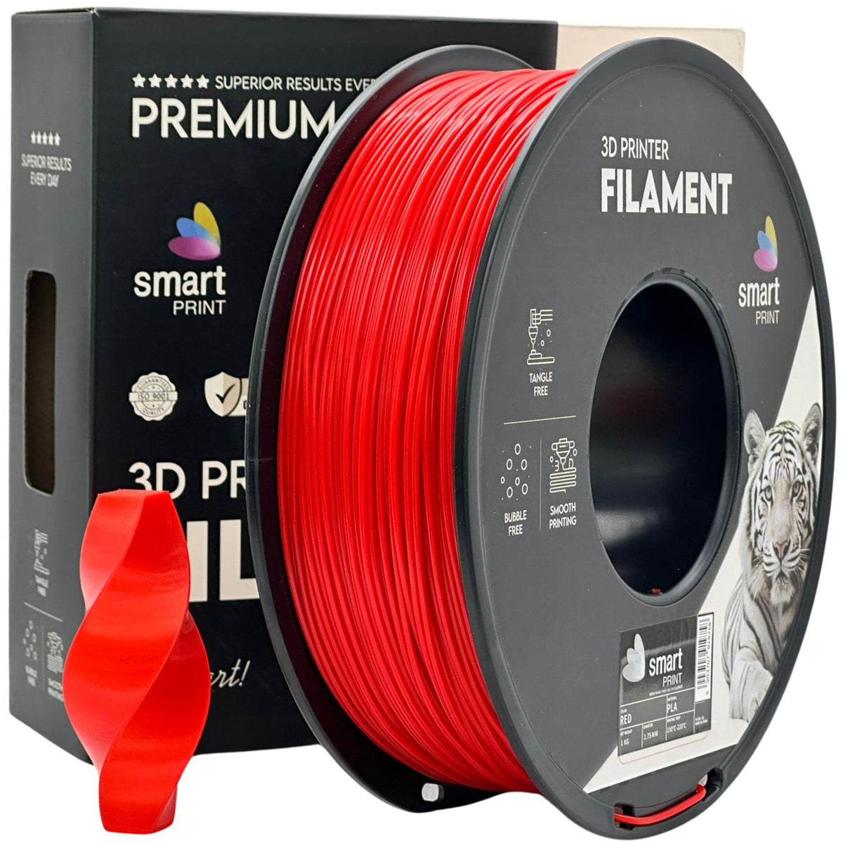 Spoel filament PLA rood, Smart Print, 1,75 mm