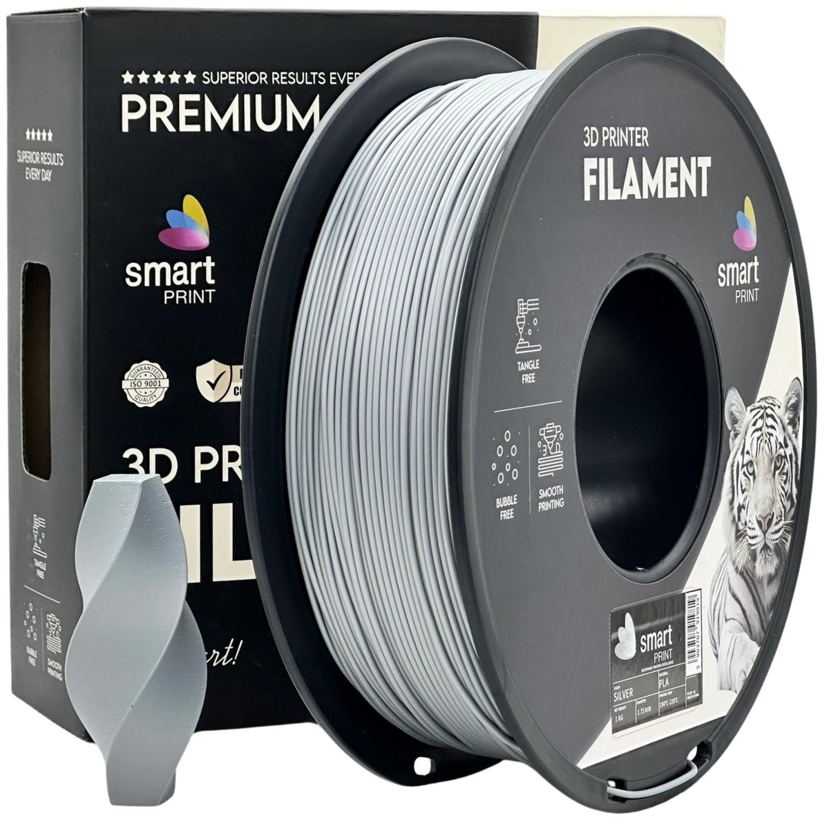 Spoel filament PLA zilver, Smart Print, 1,75 mm