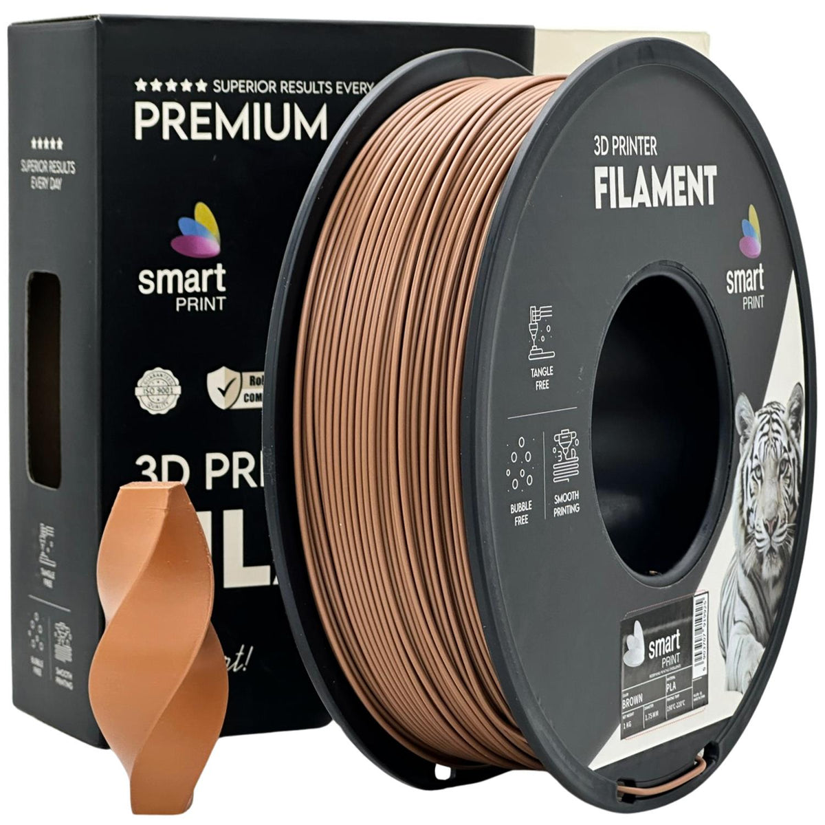 Spoel filament PLA bruin, Smart Print, 1,75 mm