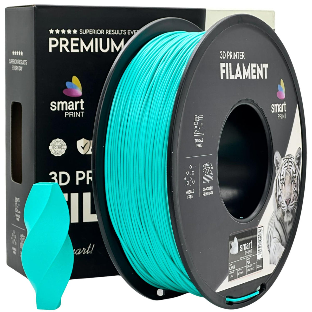 Spoel filament PLA azuurblauw, Smart Print, 1,75 mm