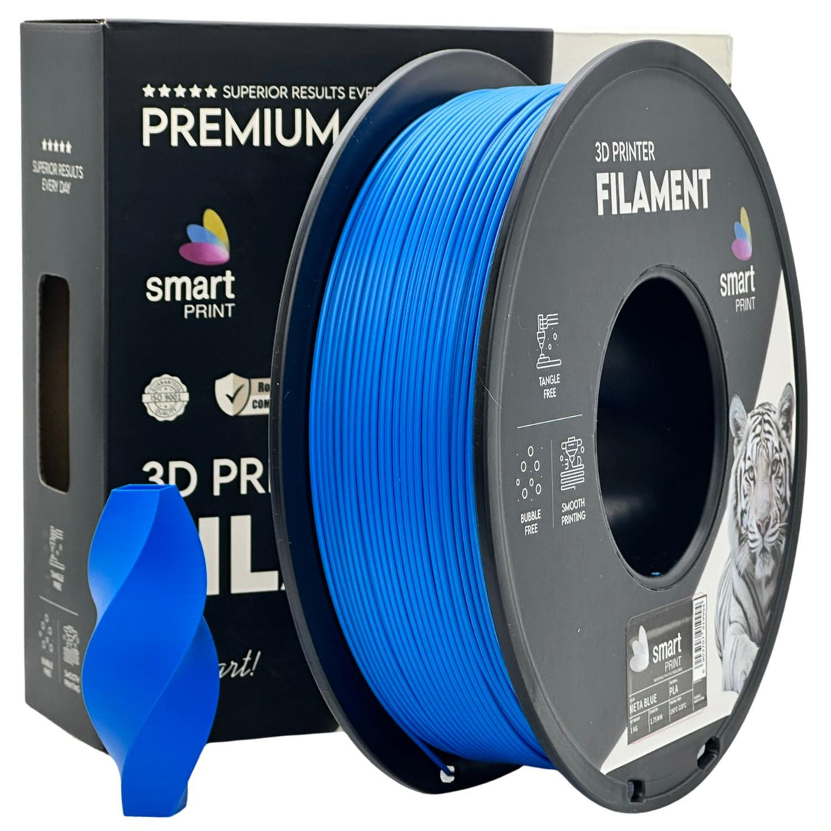 Spoel filament PLA META blauw, Smart Print, 1,75 mm
