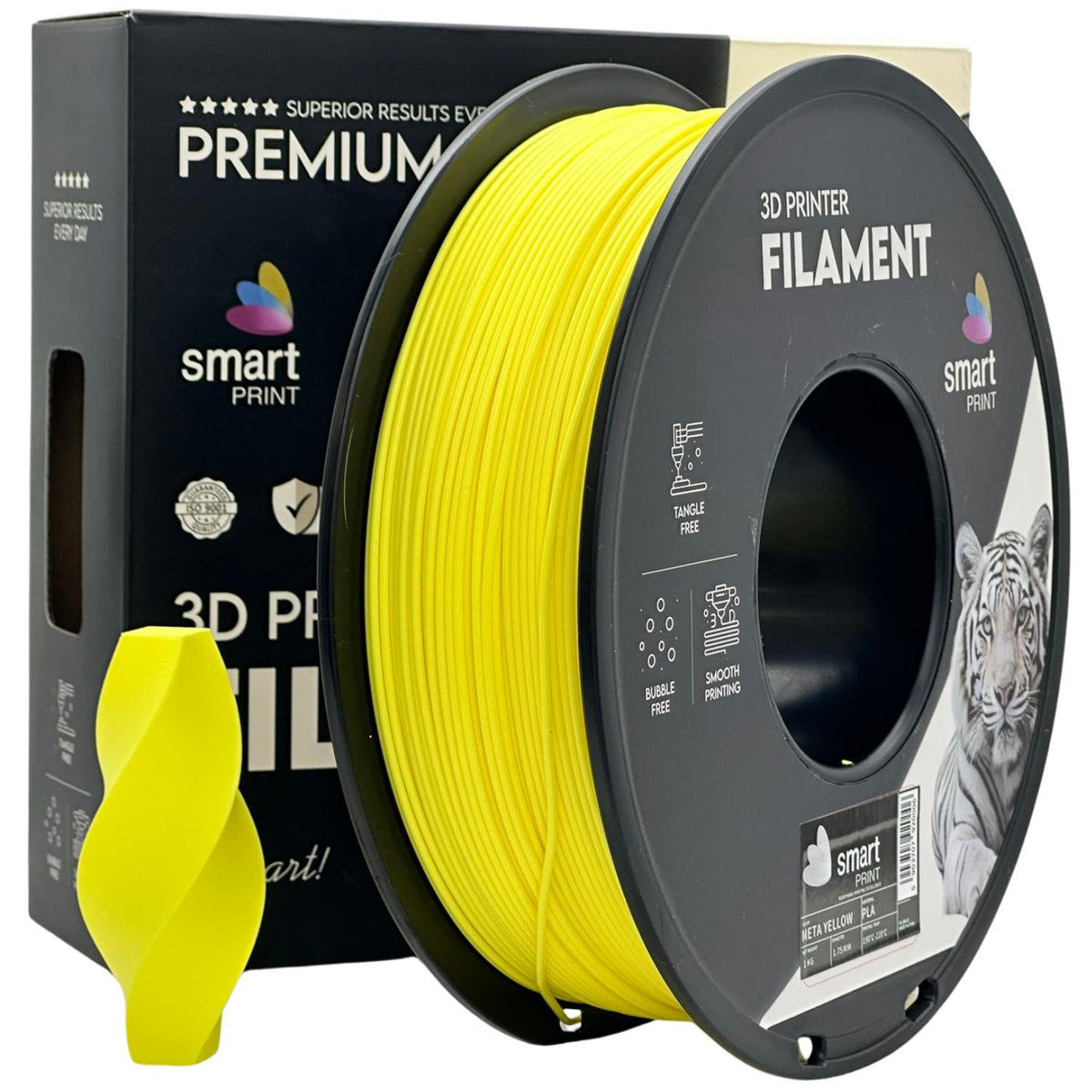 Spoel filament PLA META geel, Smart Print, 1,75 mm