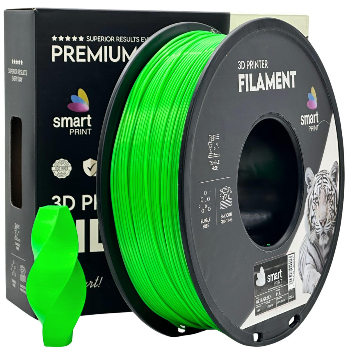 Spoel filament PLA META groen, Smart Print, 1,75 mm