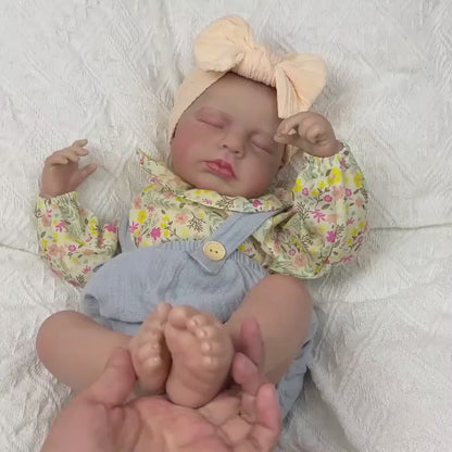 20 Inches Asleep LouLou Reborn Doll Girl in Floral Clothes