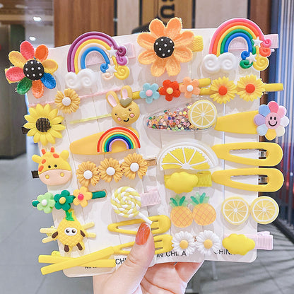 Set di 14 pezzi per forcina BB Cartoon per bambini carini