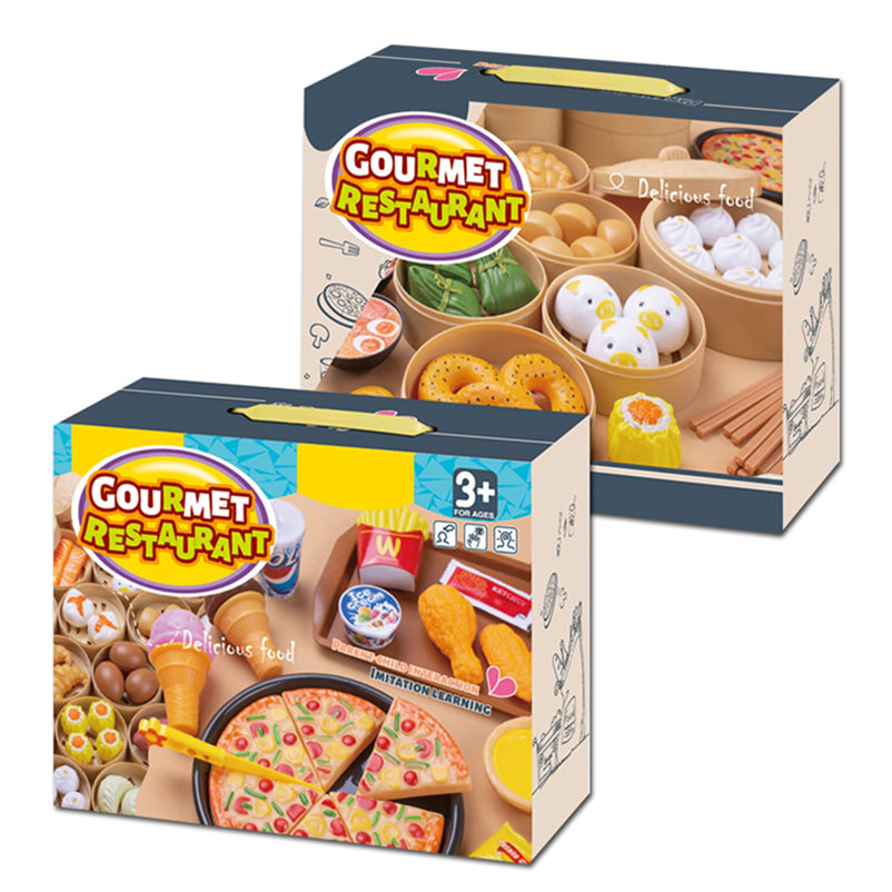 Giochi per bambini Simulazione Cucina Giocattoli Cibo cinese e occidentale Set da 44 pezzi